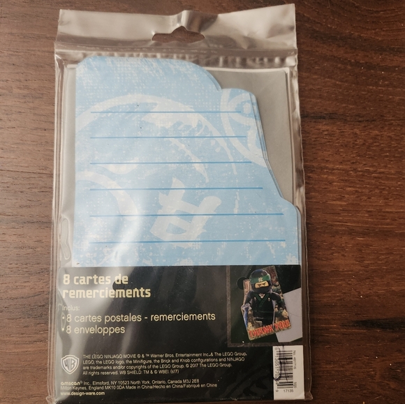 16 Lego Ninjago Movie Thank You Cards (2 Unopened Packages of 8) - Picture 4 of 4